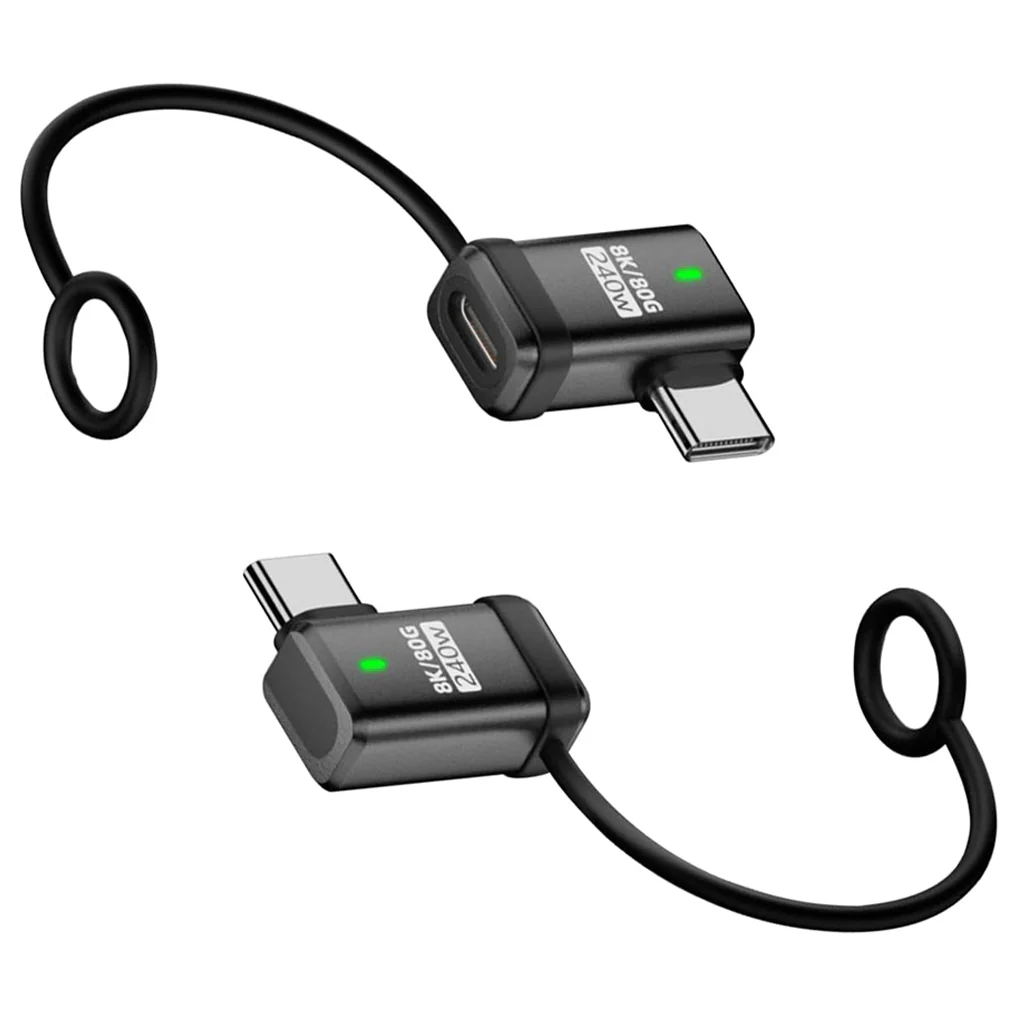 TECPHILE 240W Type-C Male to USB-C Female Adapter - Image 11