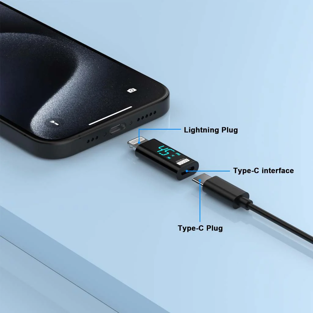 TECPHILE- 35W Type-C to Lightning Fast Charging Adapter - Image 5