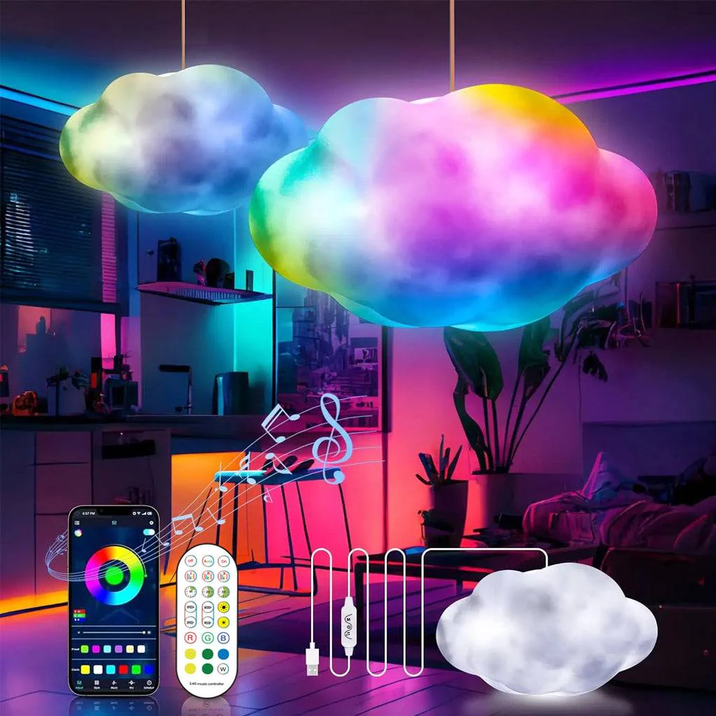 TECPHILE - 3D Customizable DIY Cloud Light with App & Remote Control