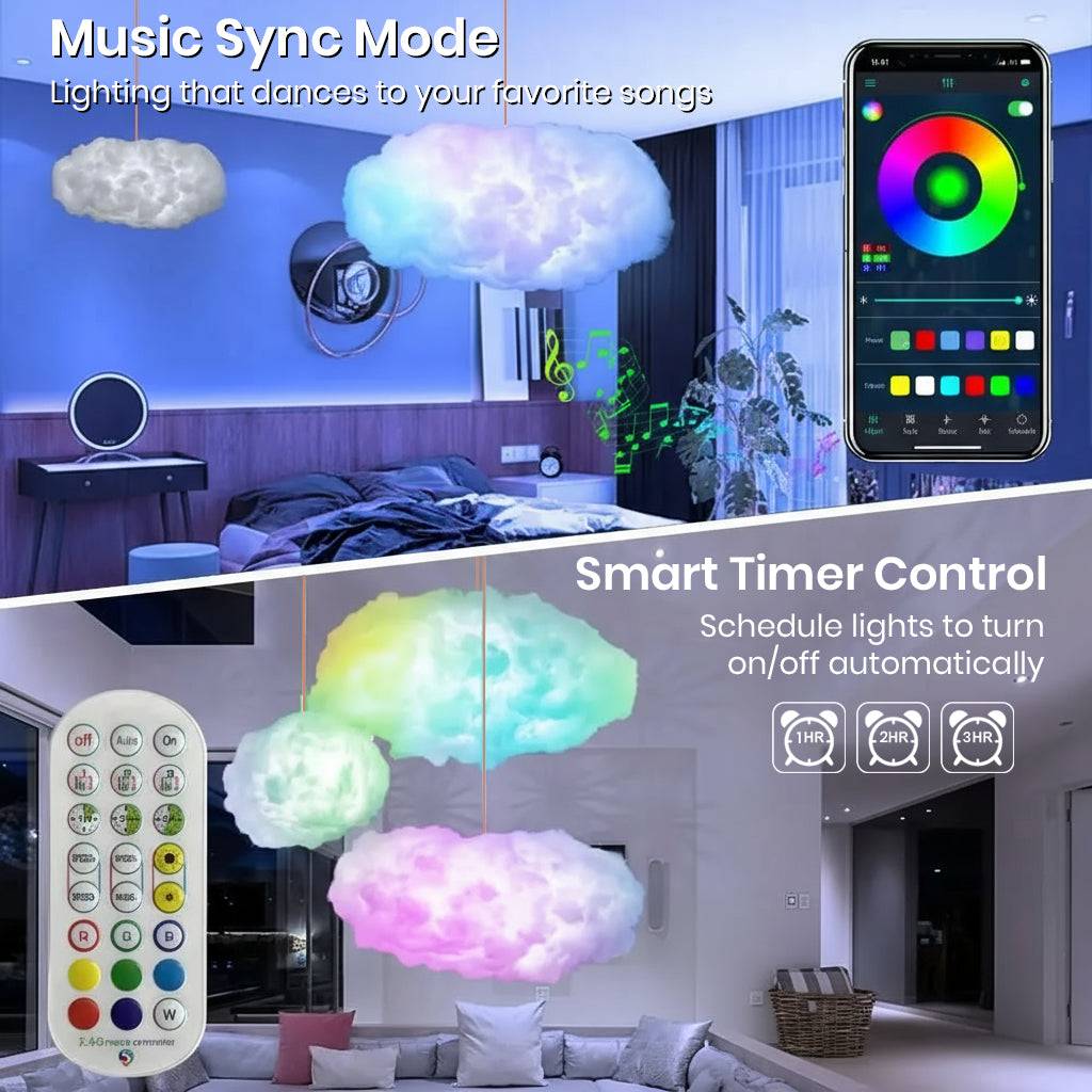 TECPHILE - 3D Customizable DIY Cloud Light with App & Remote Control - Image 3