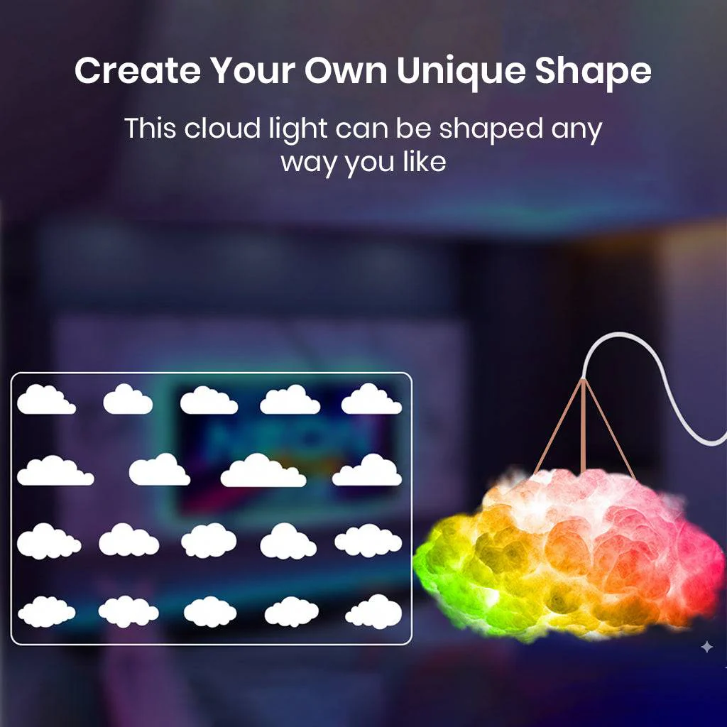 TECPHILE - 3D Customizable DIY Cloud Light with App & Remote Control - Image 4