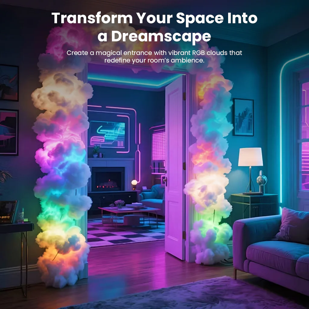 TECPHILE - 3D Customizable DIY Cloud Light with App & Remote Control - Image 8