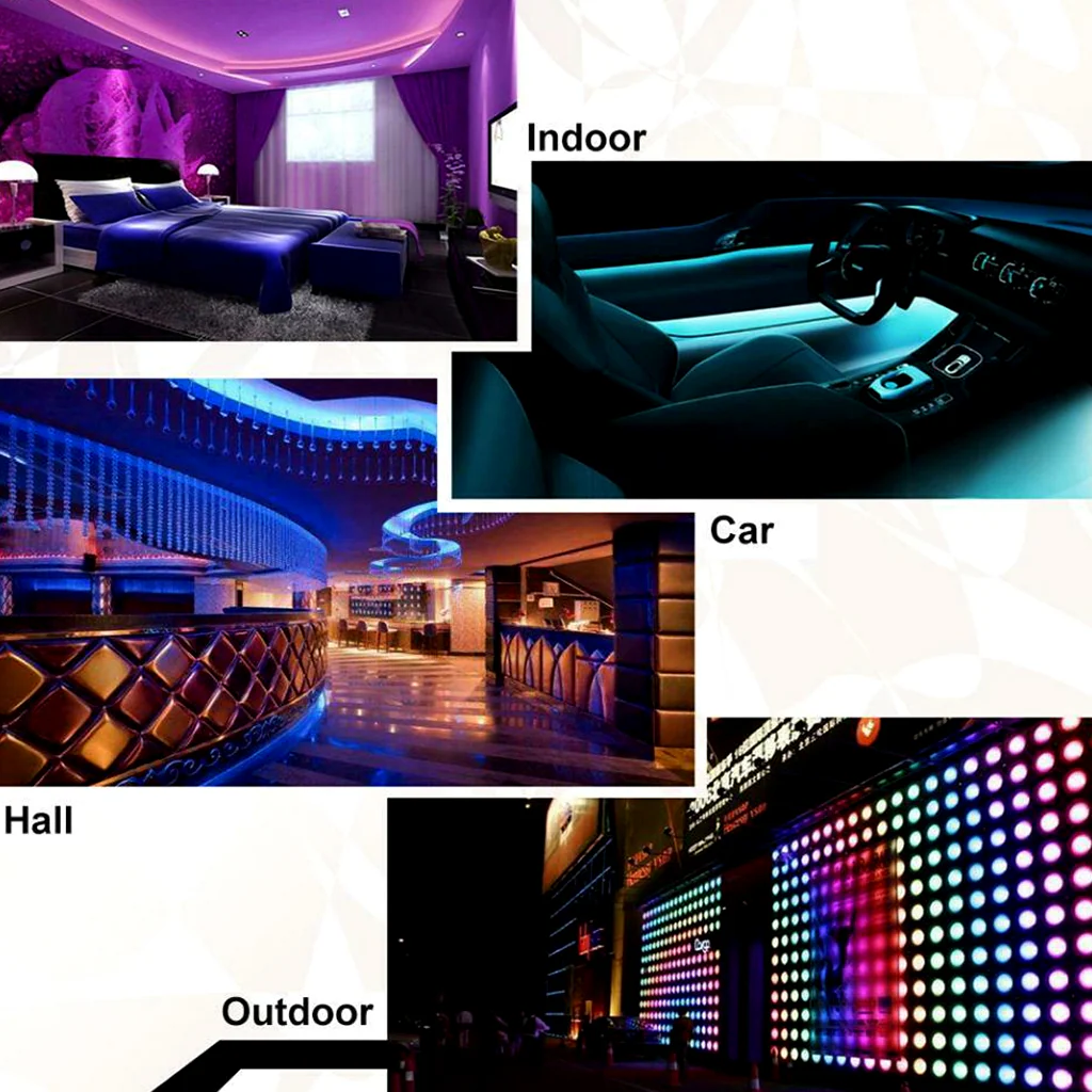 TECPHILE - 4 Pin RGB LED Strip Light IR Music Controller - Image 5