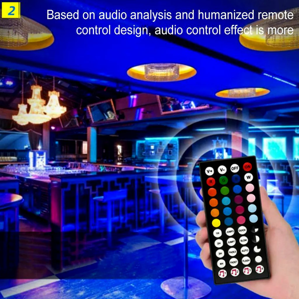 TECPHILE - 4 Pin RGB LED Strip Light IR Music Controller - Image 7