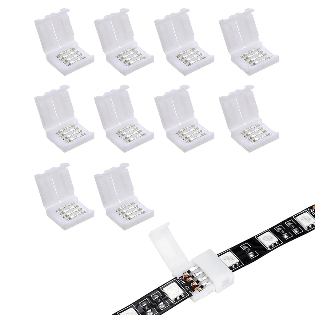 TECPHILE 4 Pin LED Strip Light 10mm Solderless Connector - Image 11