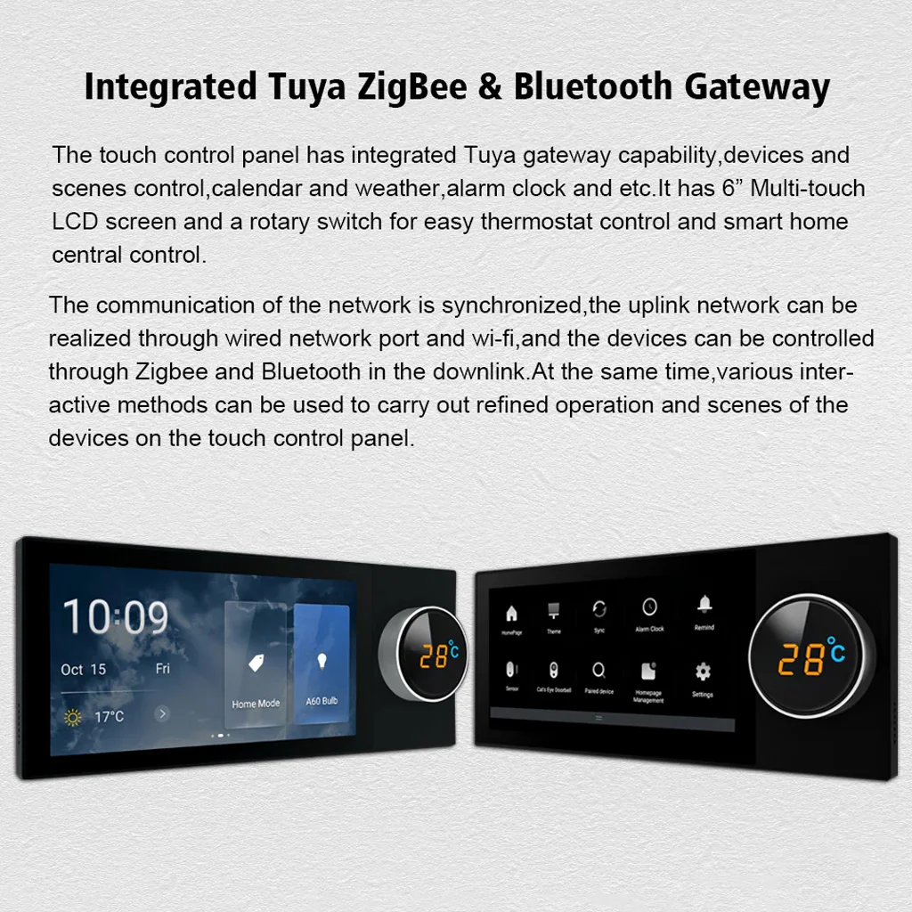 TECPHILE 6'' Smart LCD Control Panel For Zigbee Devices - Image 8