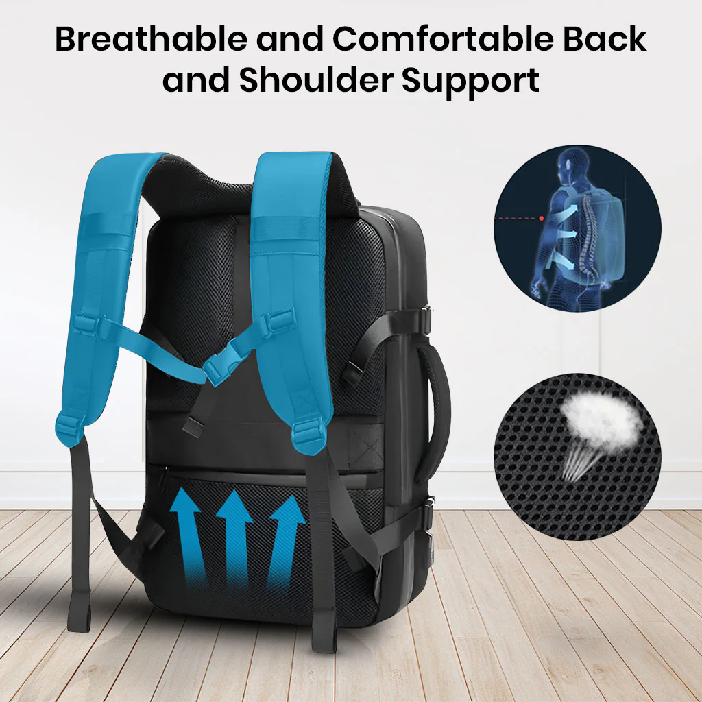 TECPHILE - 8081 Airpack Travel Vacuum Backpack Laptop Bag for Men 22L-45L Expandable - Image 5