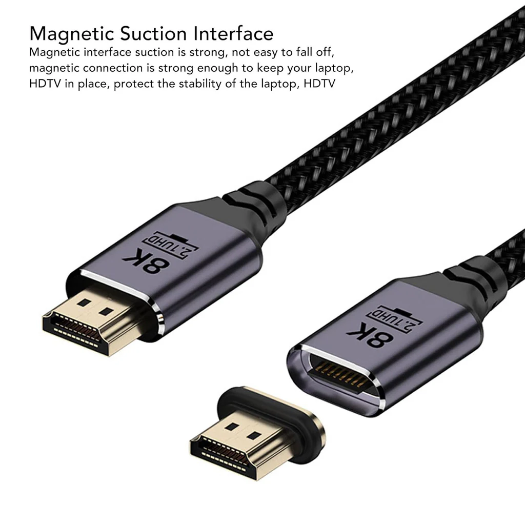 TECPHILE 8K HDMI to HDMI Magnetic Adapter Cable - Image 7