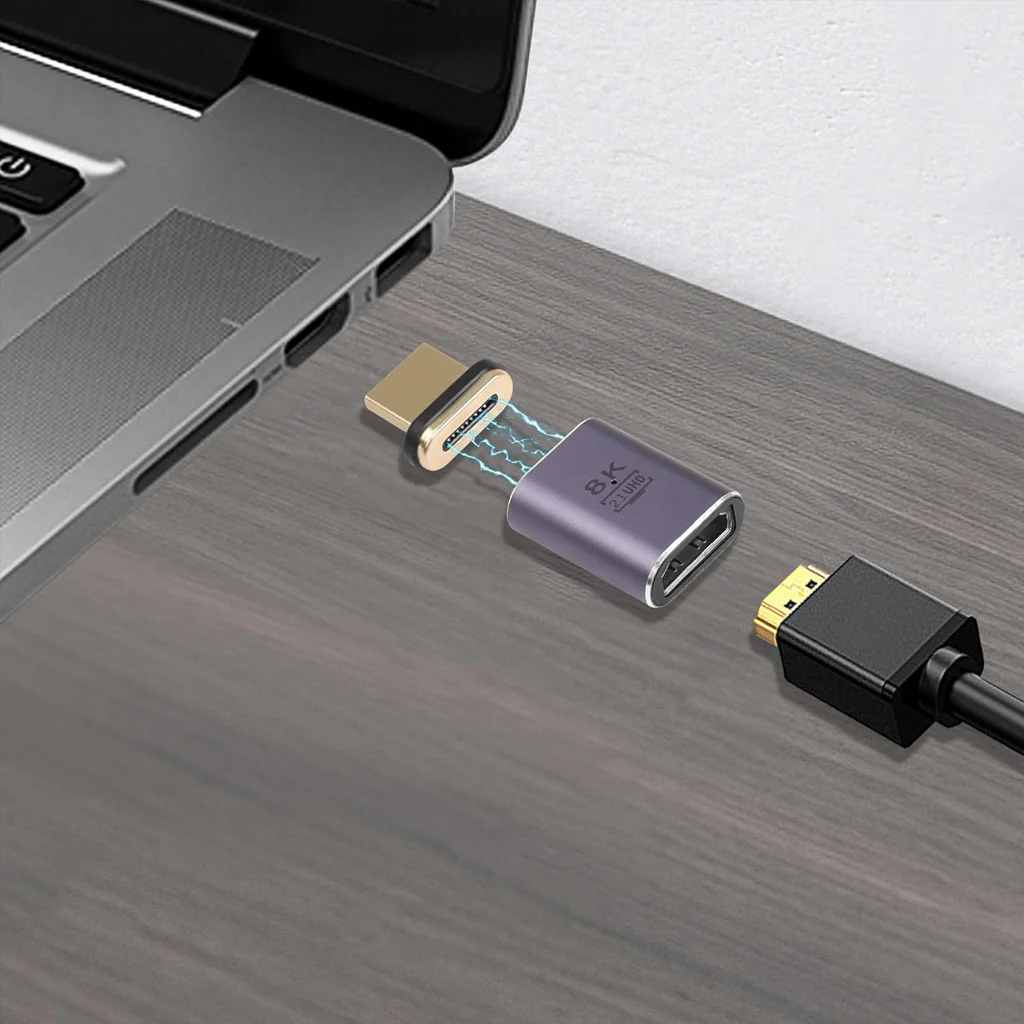 TECPHILE 8K Magnetic 2.1 HDMI Adapter Connector - Image 2