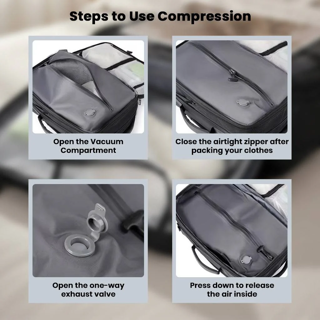 TECPHILE – Airbag Vacuum Backpack 36-55L Expandable Laptop Bag - Image 12