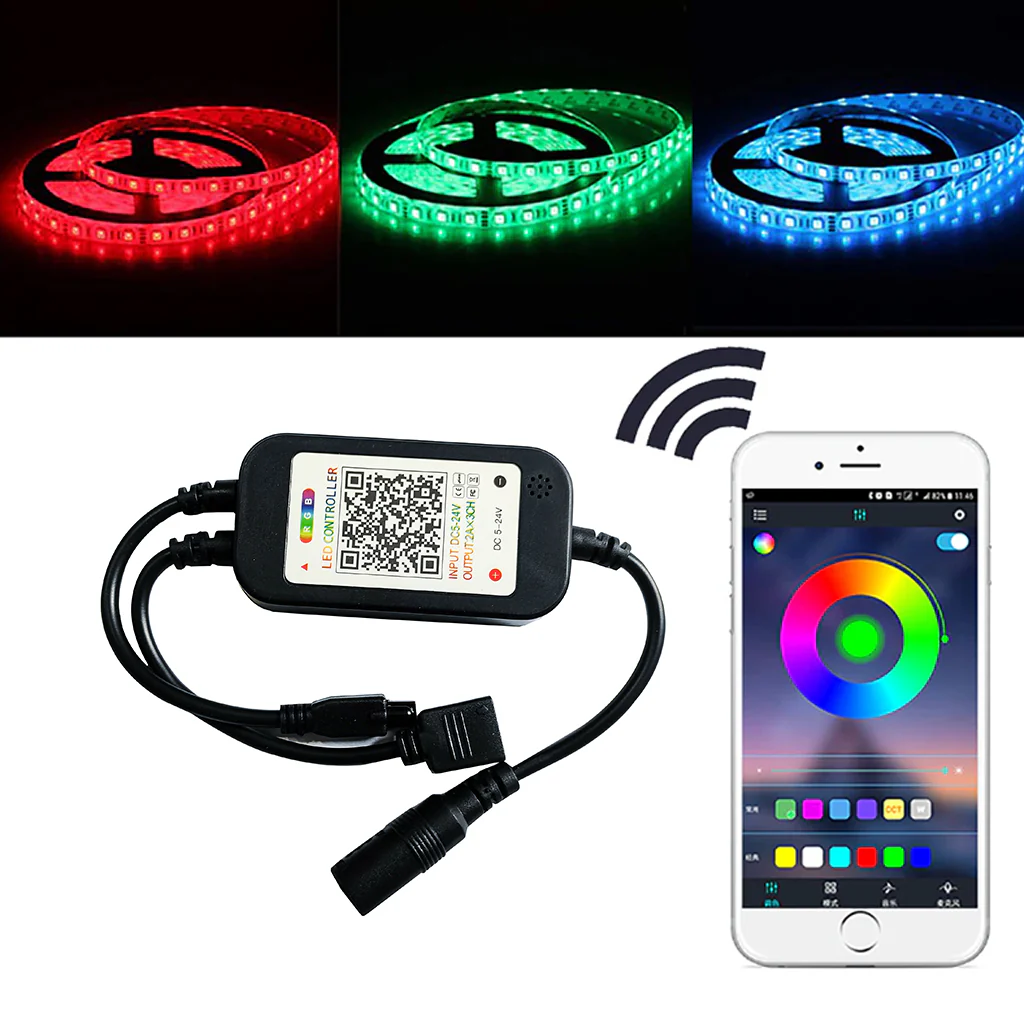 TECPHILE - Bluetooth RGB LED Strip Controller with 44 Keys Remote - Image 5