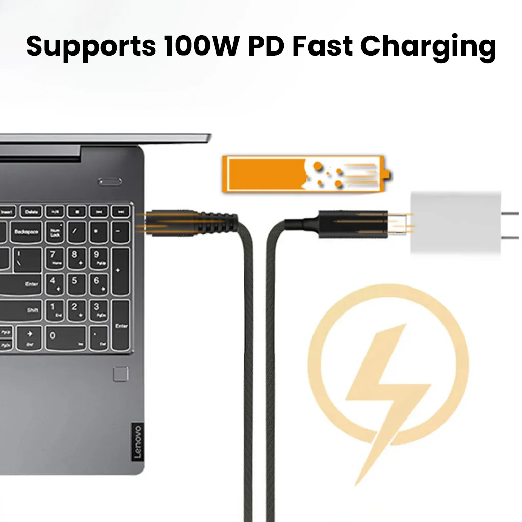 TECPHILE 100W PD Fast Charging Cable for DELL Laptop - Image 6