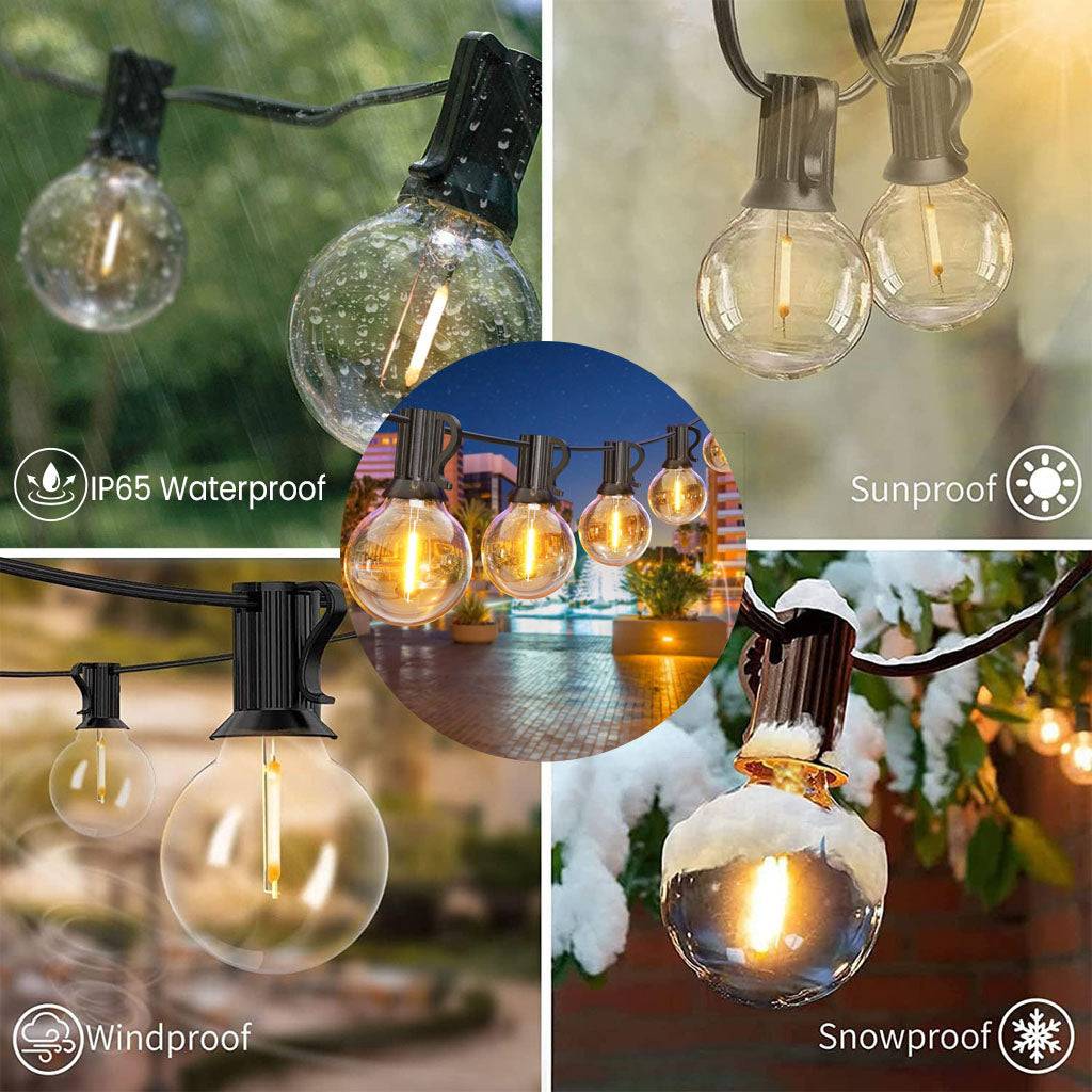 TECPHILE - G40 Outdoor String Lights Waterproof & Shatterproof Bulbs - Image 9