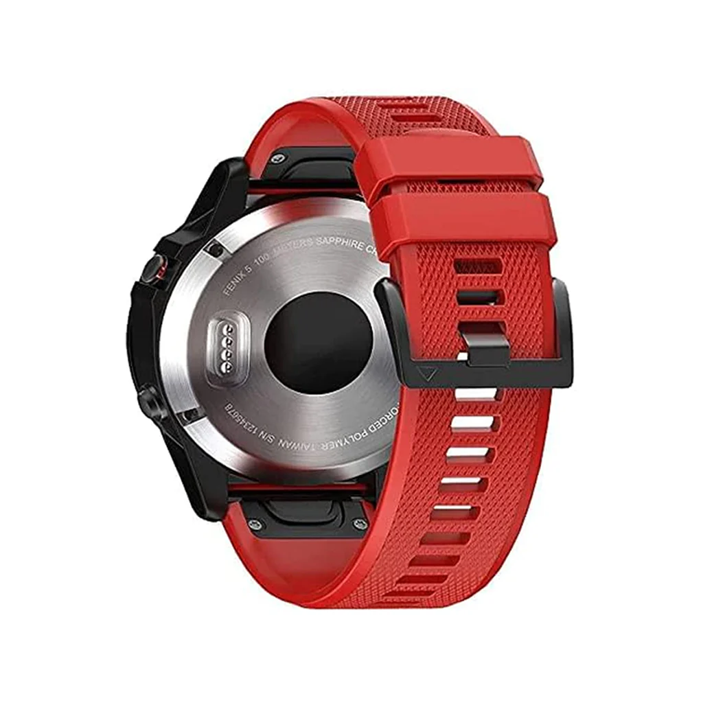 TECPHILE Garmin Fenix 5 Quick Fit 22mm Silicone Watch Strap - Image 2