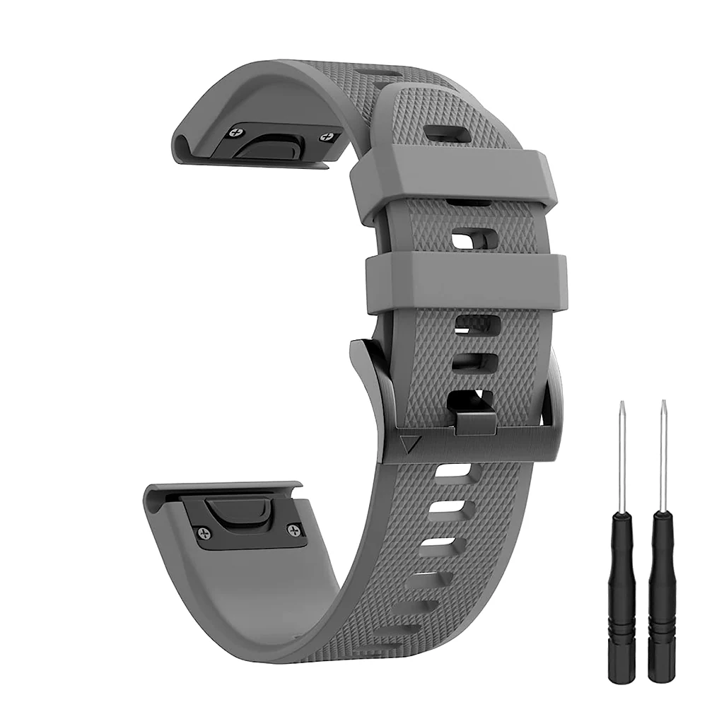 TECPHILE Garmin Fenix 5 Quick Fit 22mm Silicone Watch Strap - Image 20