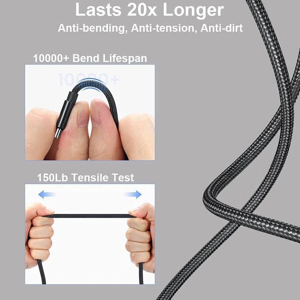 TECPHILE - 100W Type-C PD Fast Charging Cable for HP Laptop - Image 17