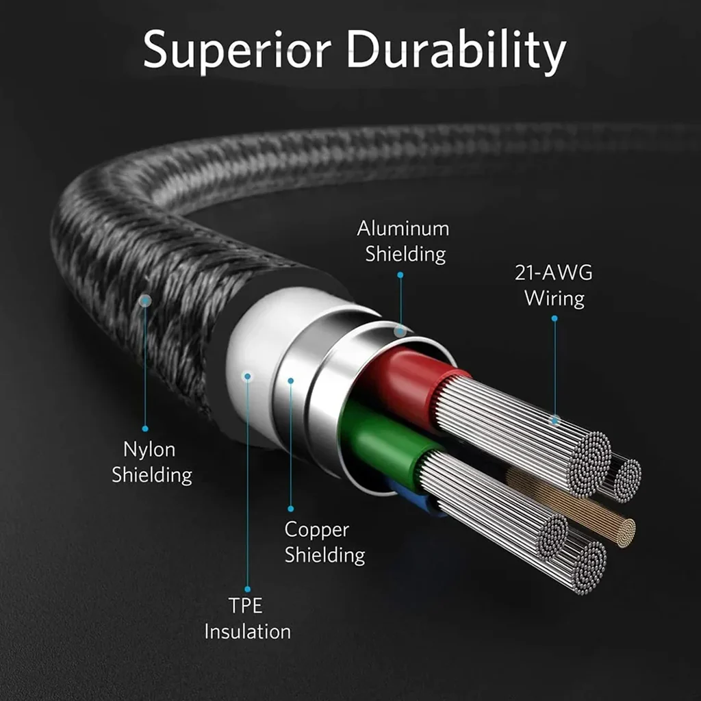 TECPHILE - 100W Type-C PD Fast Charging Cable for HP Laptop - Image 4