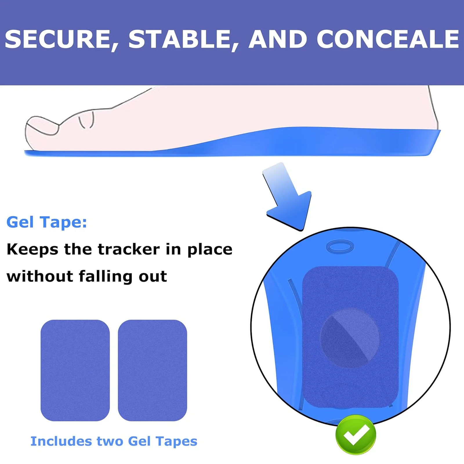 TECPHILE - Insoles for Airtag Hidden Holder Ideal for Kids, Adults and Elderly - Image 4