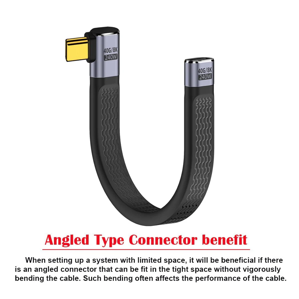 TECPHILE - L shape Type-C male to Type-C Female FPC Cable - Image 3