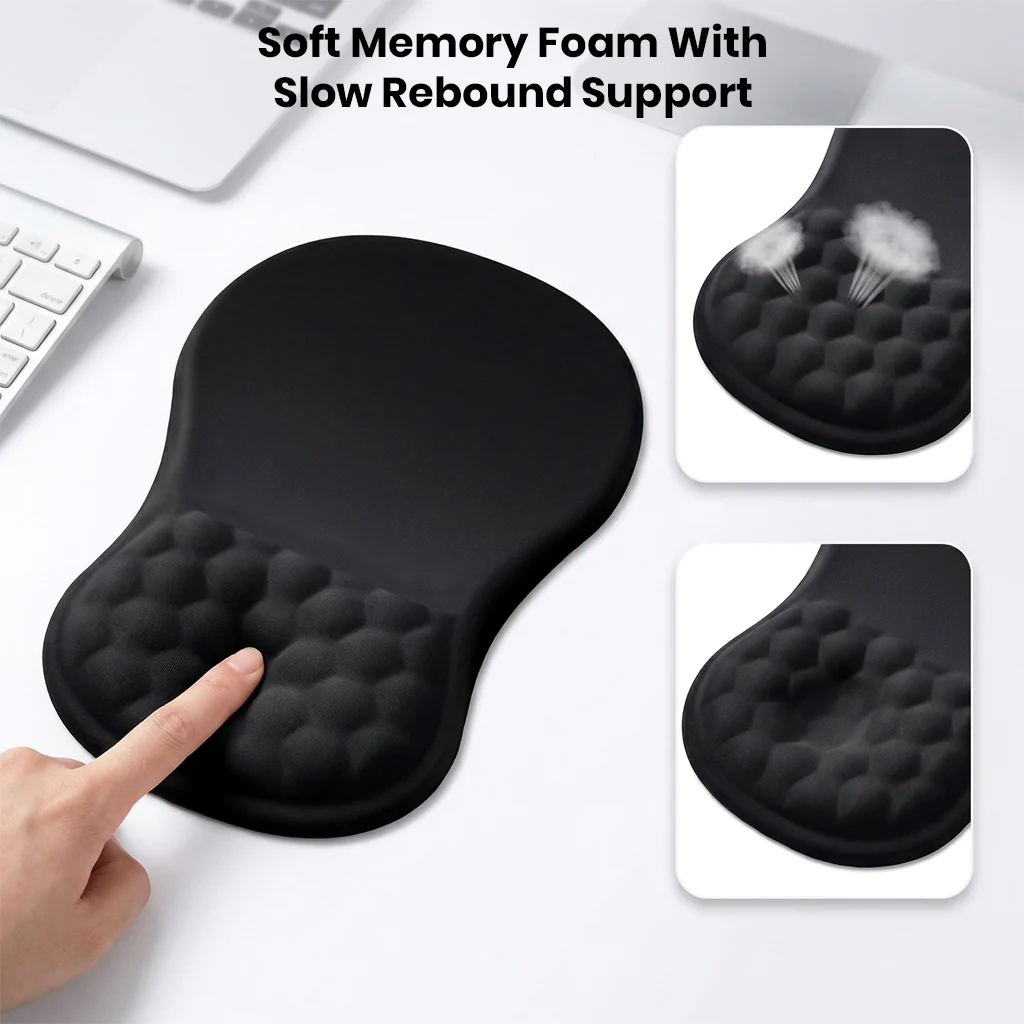 TECPHILE – Mouse Pad with Wrist Support, Memory Foam & Non-Slip Base - Image 10