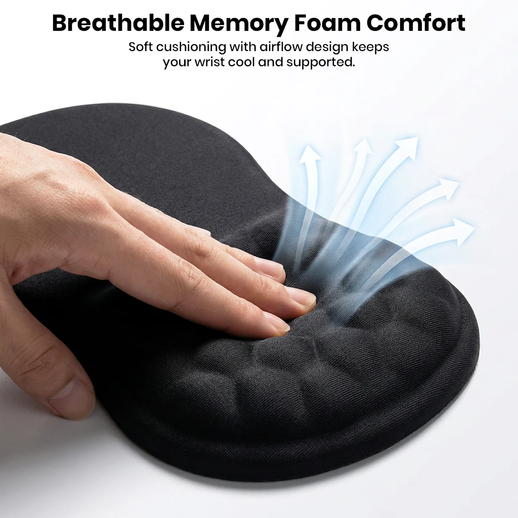 TECPHILE – Mouse Pad with Wrist Support, Memory Foam & Non-Slip Base - Image 12