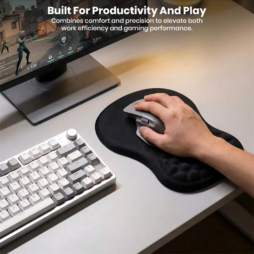 TECPHILE – Mouse Pad with Wrist Support, Memory Foam & Non-Slip Base - Image 25