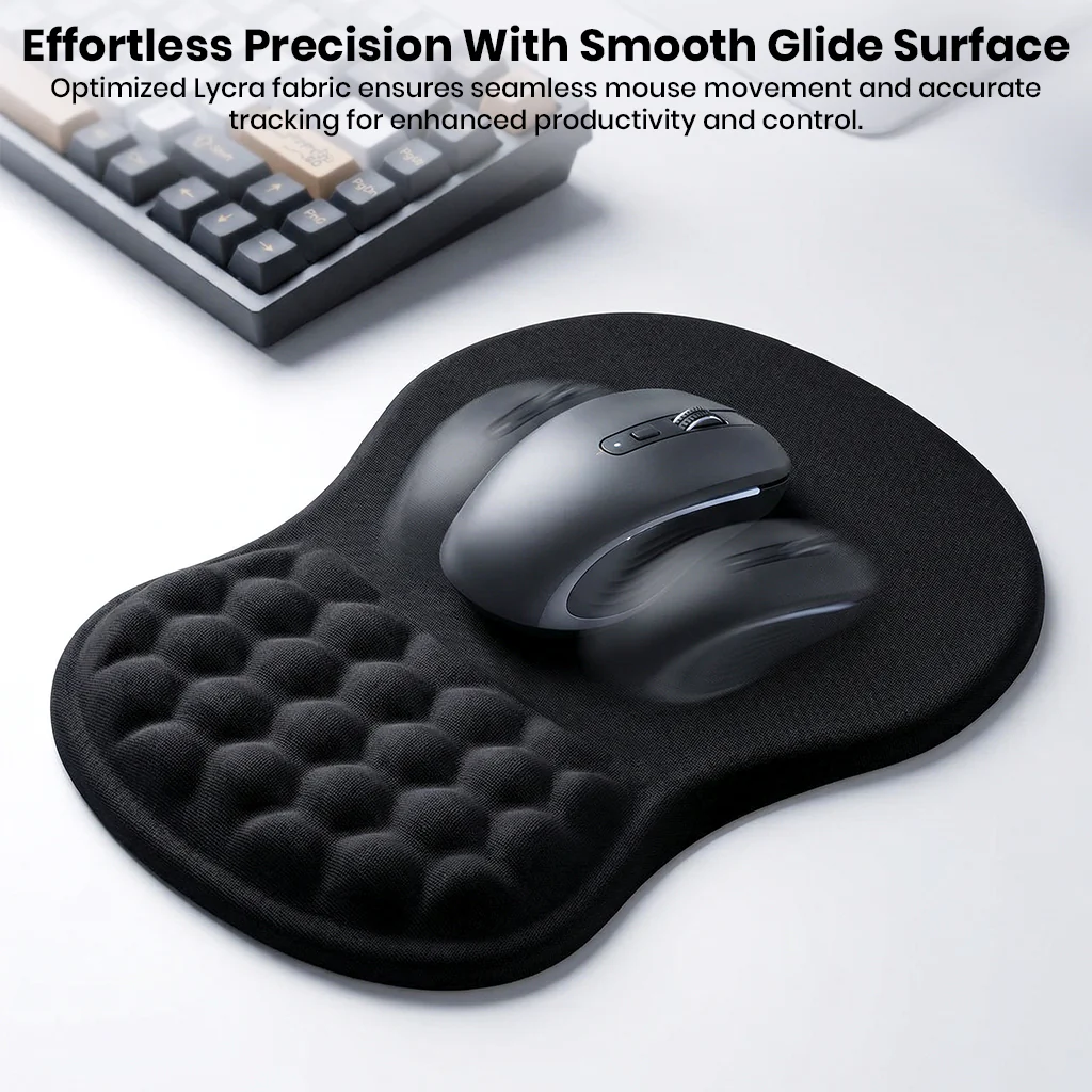 TECPHILE – Mouse Pad with Wrist Support, Memory Foam & Non-Slip Base - Image 8
