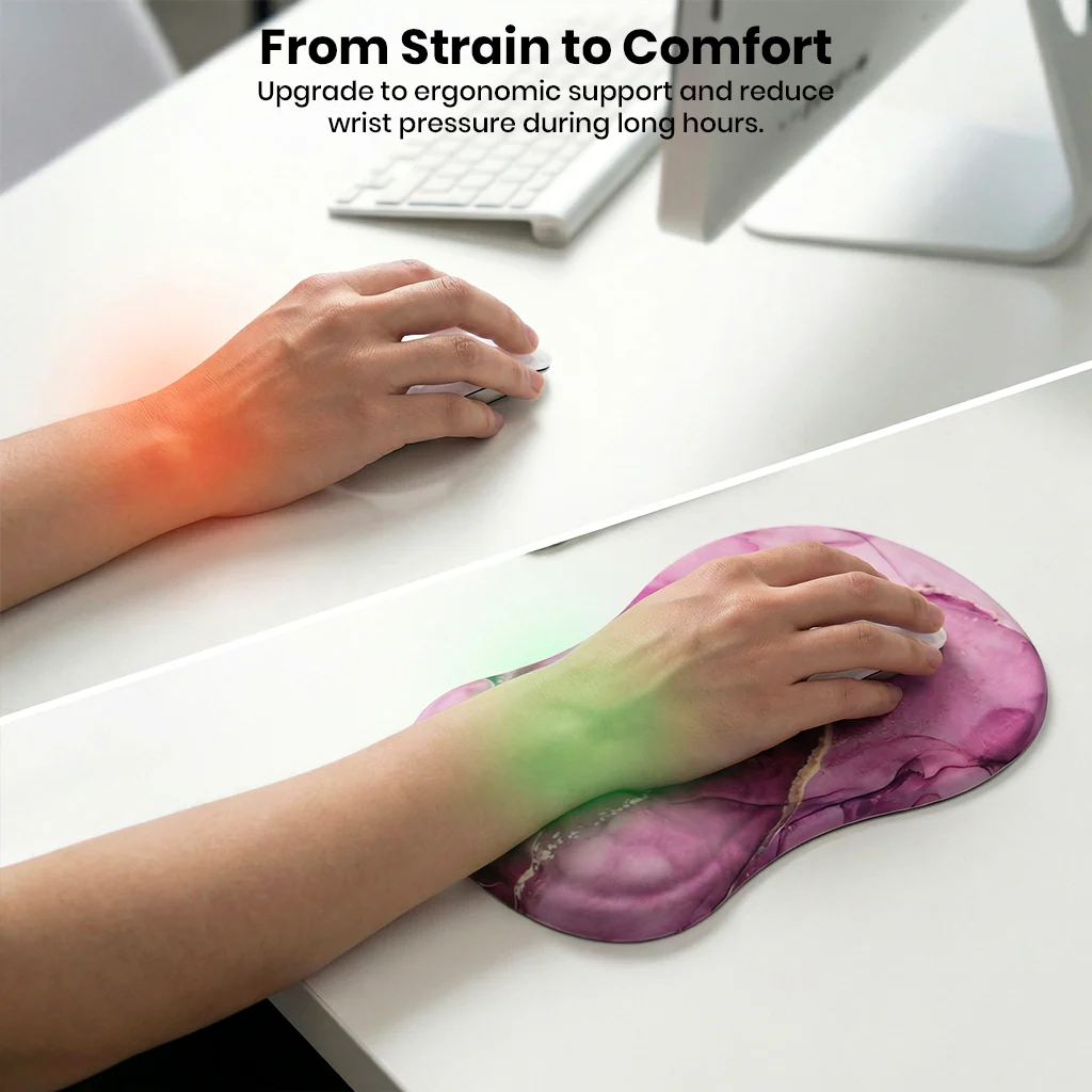 TECPHILE – Mouse Pad with Wrist Support, Memory Foam & Non-Slip Base - Image 9
