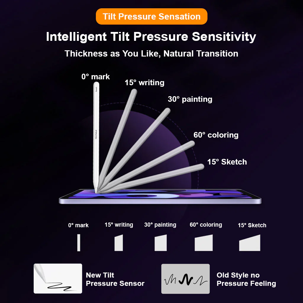 TECPHILE P2 Bluetooth iPad Pencil with Wireless Charging - Image 4
