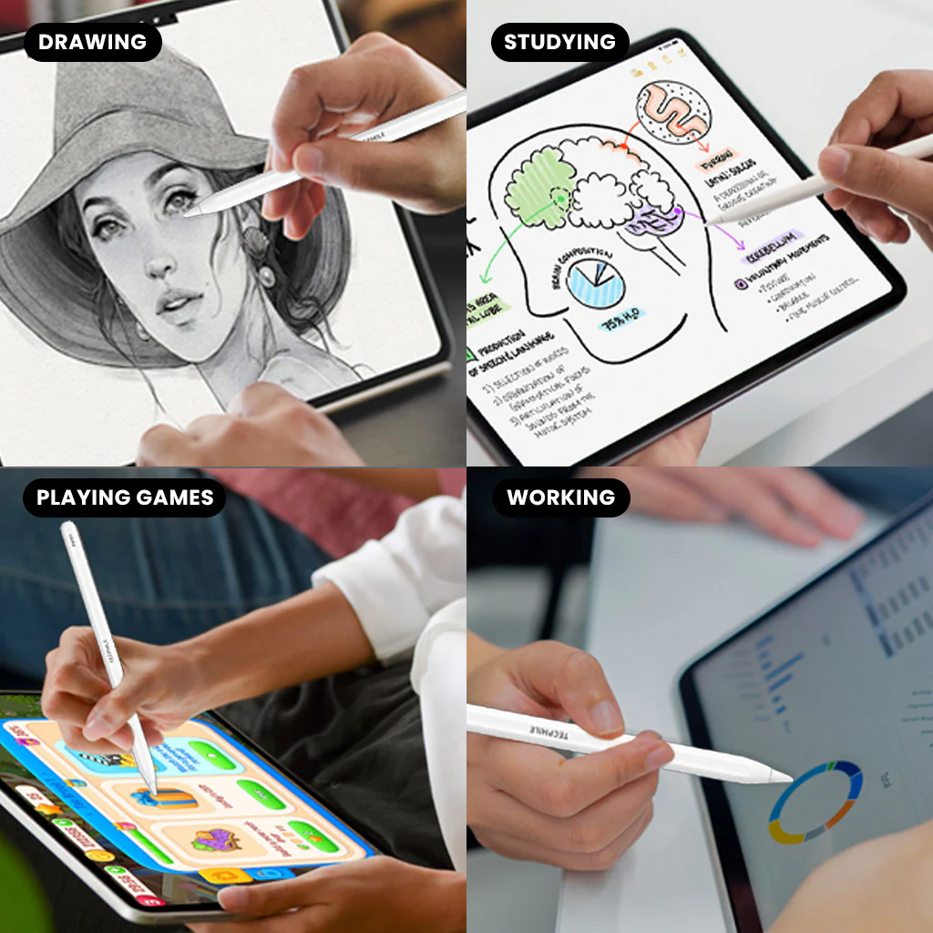 TECPHILE P2 Bluetooth iPad Pencil with Wireless Charging - Image 8