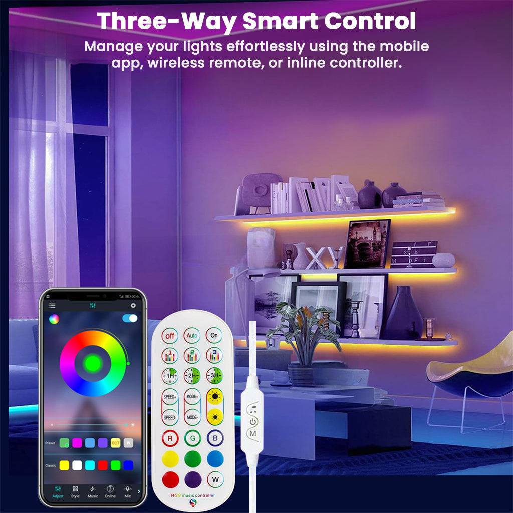 TECPHILE - RGB LED Neon Rope Lights with 5V Adapter - Image 7