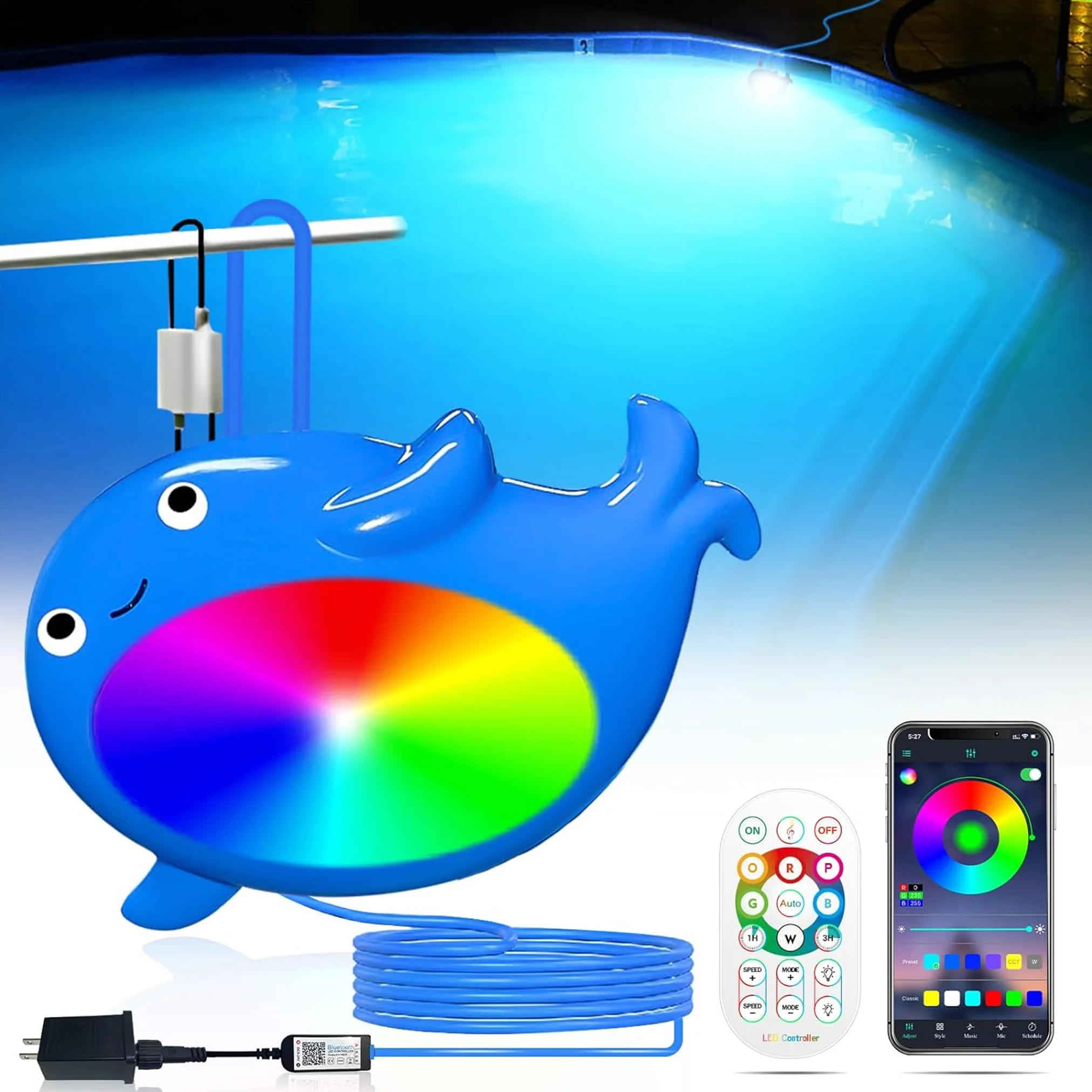 TECPHILE Smart Pool Atmosphere Music Sync LED Light - Image 7