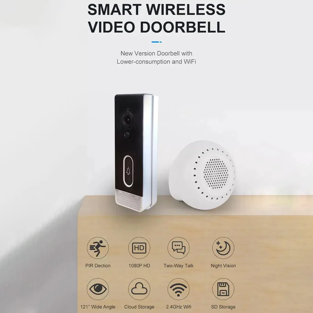 TECPHILE Smart Wireless Video Doorbell Two Way Audio - Image 11