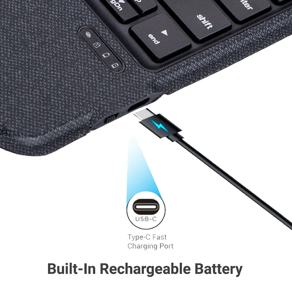 TECPHILE - T5208D Wireless Keyboard Case for iPad - Image 7