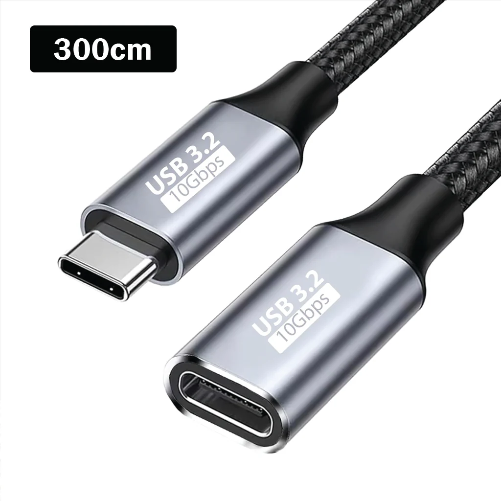 TECPHILE - USB 3.2 Type-C Male to Type-C Female PD Extension Cable - Image 2