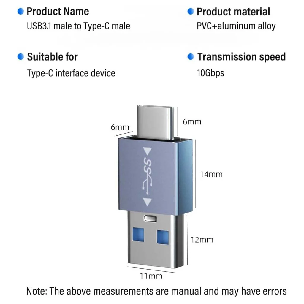 TECPHILE Type C to USB A Converter for Laptop, Tablet - Image 5