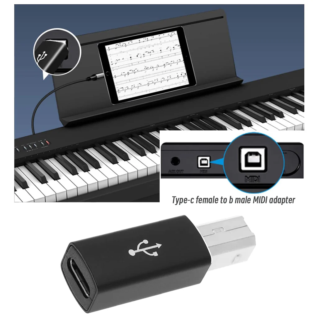 TECPHILE USB B to USB C Printer Square Port Adapter - Image 16
