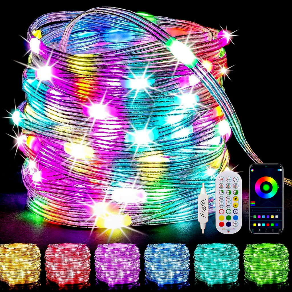 TECPHILE - USB Powered Smart Fairy Rice Lights with App & Remote Control - Image 13