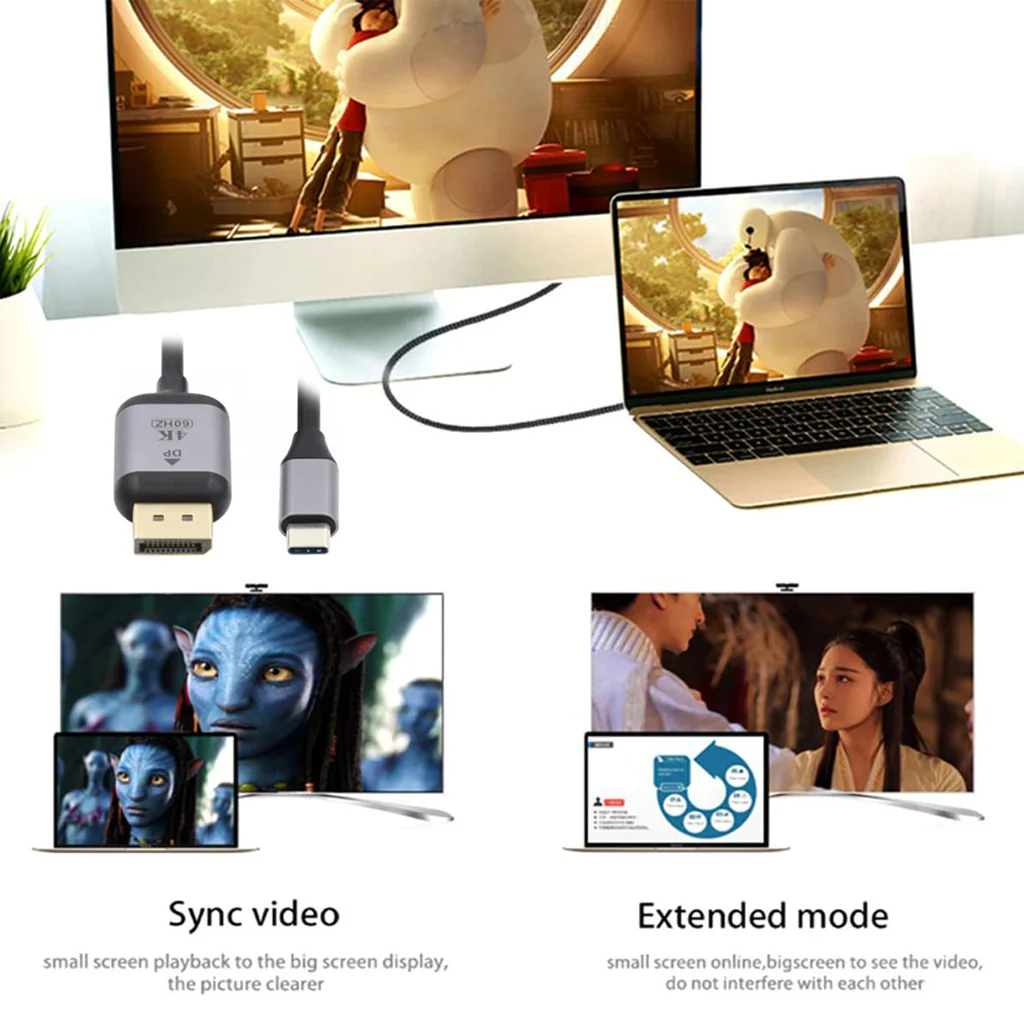 TECPHILE USB Type C to Mini Display Port Cable - Image 16