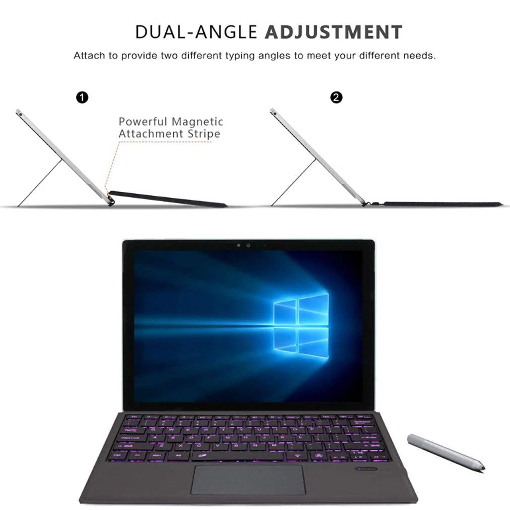 TECPHILE - Wireless Keyboard for Microsoft Surface Pro 3/4/5/6/7 - Image 10