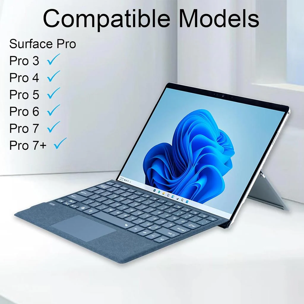 TECPHILE - Wireless Keyboard for Microsoft Surface Pro 3/4/5/6/7 - Image 27
