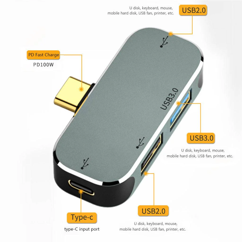 TECPHILE X1 PD100W USB C HUB Multiport Docking Station - Image 2