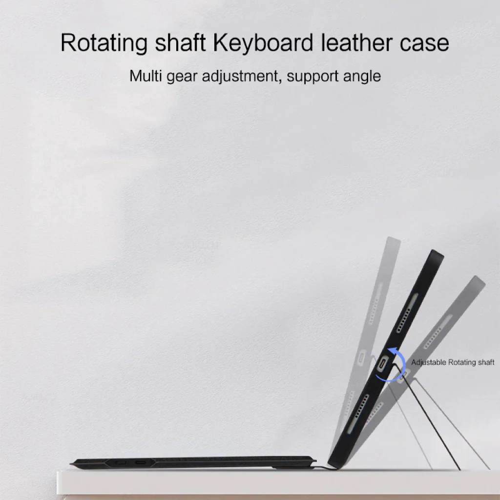 TECPHILE - YJ129 Wireless Keyboard Case for iPad Pro 12.9 inch - Image 8