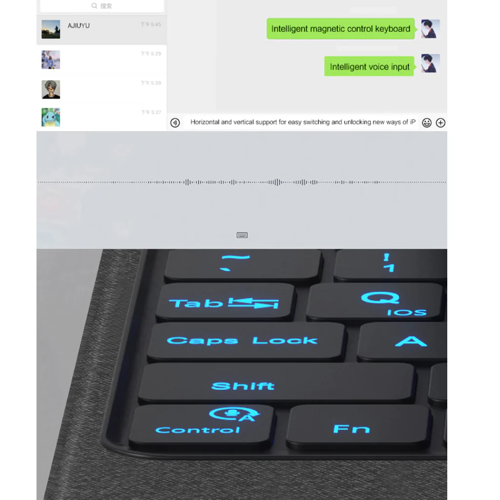 TECPHILE - YJ209 Wireless Keyboard Case for iPad - Image 8