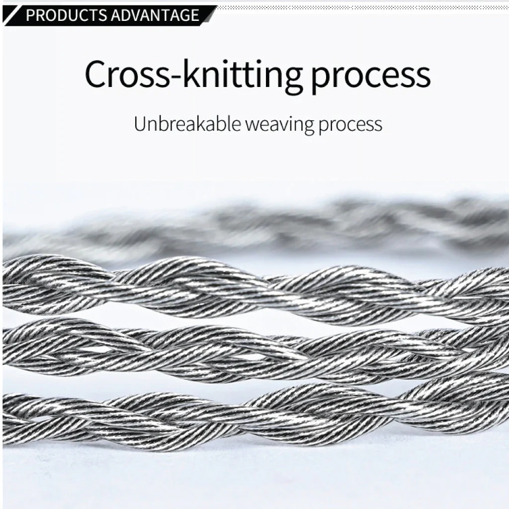 XINHS - 4 Core Graphene Alloy Silver Plated Upgrade Cable - Image 2